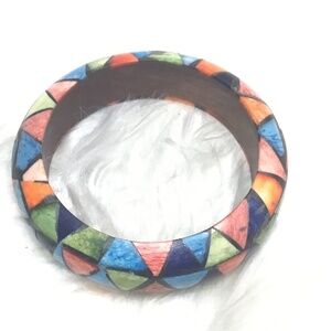 Wooden hand painted bangle